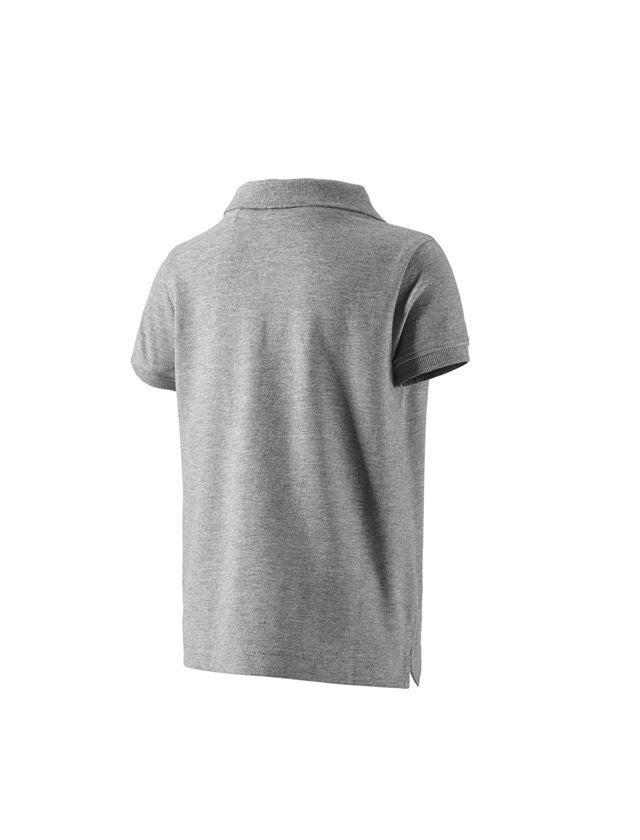 Överdelar: e.s. Polo-Shirt cotton stretch, barn + gråmelerad 1