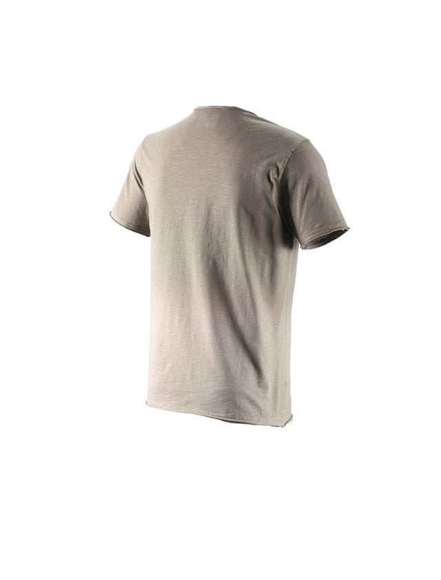 Överdelar: e.s. T-Shirt denim workwear + taupe vintage 1