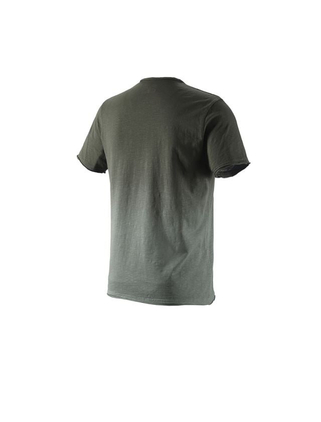 Överdelar: e.s. T-Shirt denim workwear + camouflage grön vintage 1