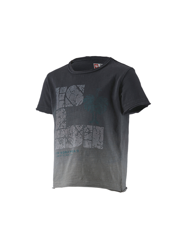 Överdelar: e.s. T-Shirt denim workwear, barn + oxidsvart vintage