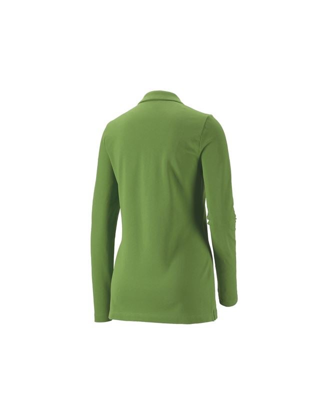Shirts, Pullover & more: e.s. Pique-Polo longsleeve cotton stretch,ladies' + sea green 1