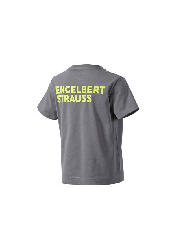 Överdelar: T-Shirt e.s.trail, barn + basaltgrå/acidgul 1