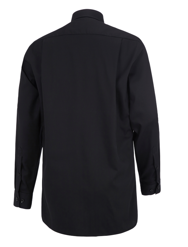 Teman: Kontorsskjorta e.s.comfort, långärmad + svart 1