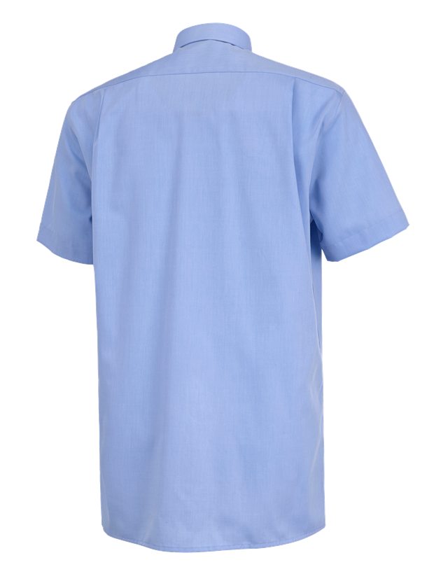 Teman: Kontorsskjorta e.s.comfort, kortärmad + ljusblå melange 1