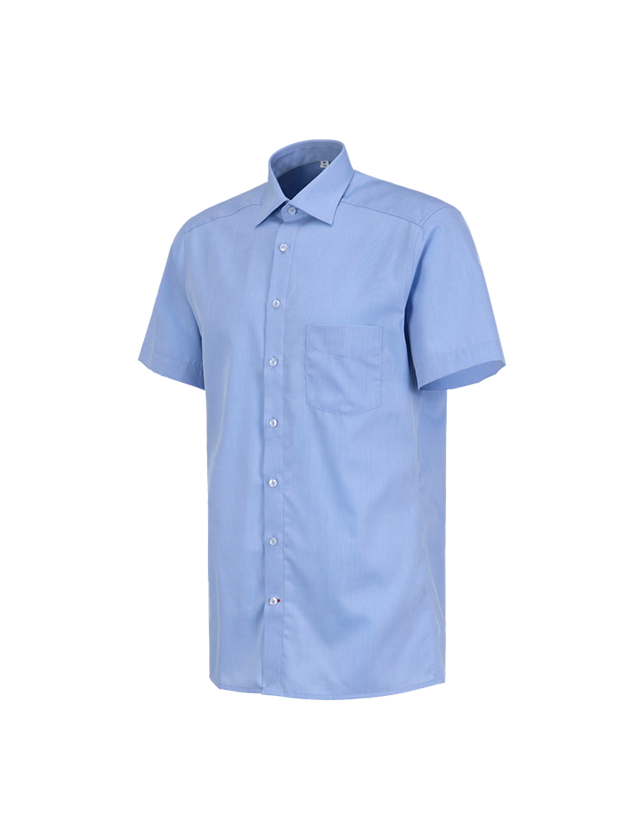 Överdelar: Kontorsskjorta e.s.comfort, kortärmad + ljusblå melange