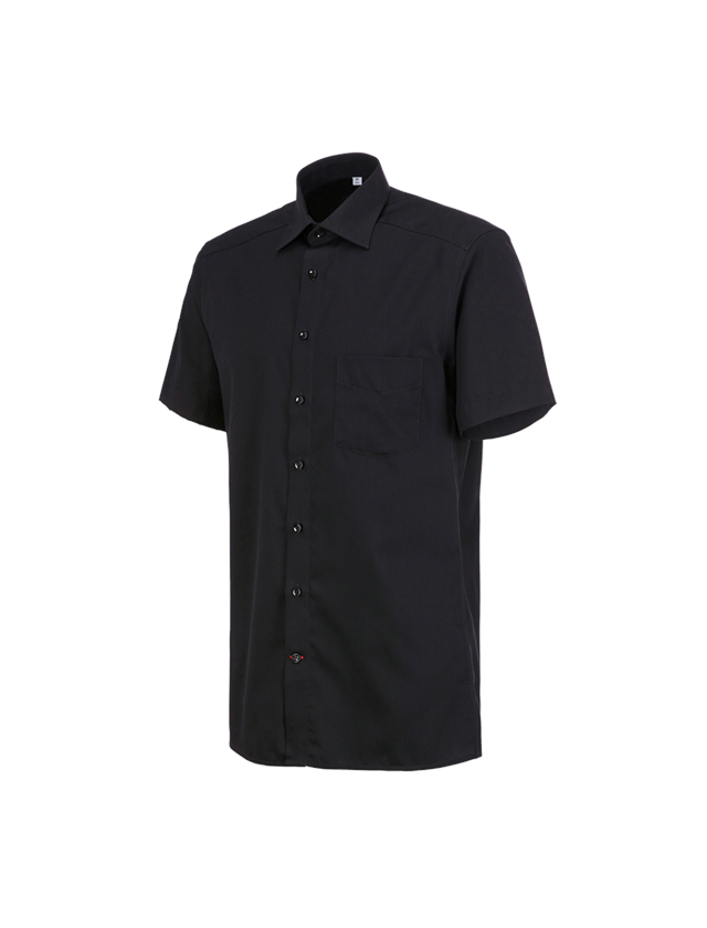 Teman: Kontorsskjorta e.s.comfort, kortärmad + svart