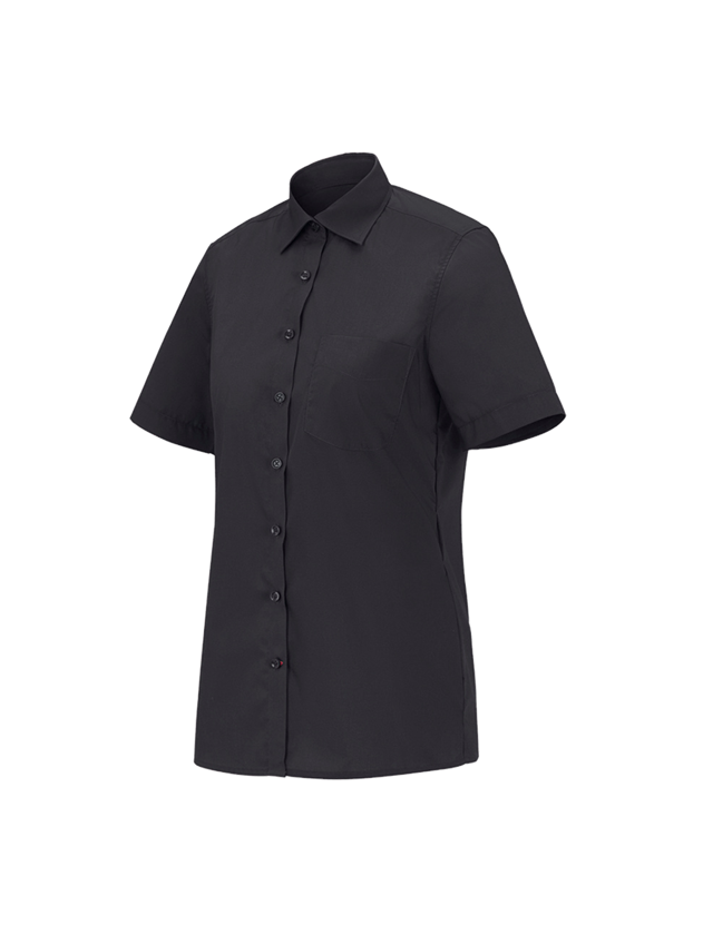 Shirts, Pullover & more: e.s. Service blouse short sleeved + black