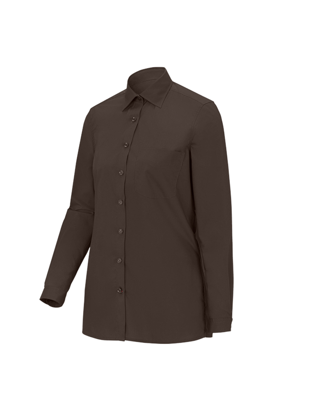 Topics: e.s. Service blouse long sleeved + chestnut