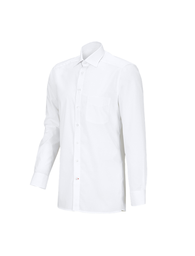 Shirts, Pullover & more: e.s. Service shirt long sleeved + white