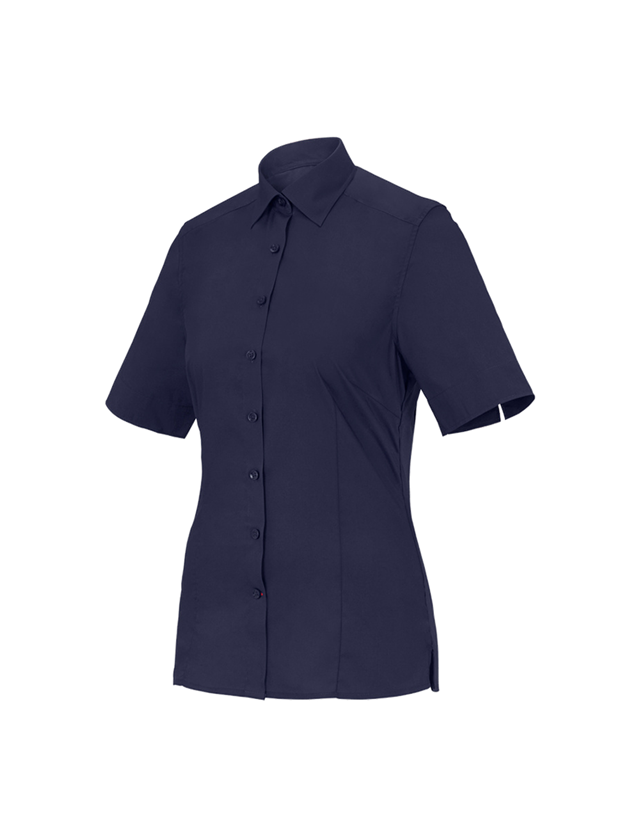Shirts, Pullover & more: Business blouse e.s.comfort, short sleeved + navy