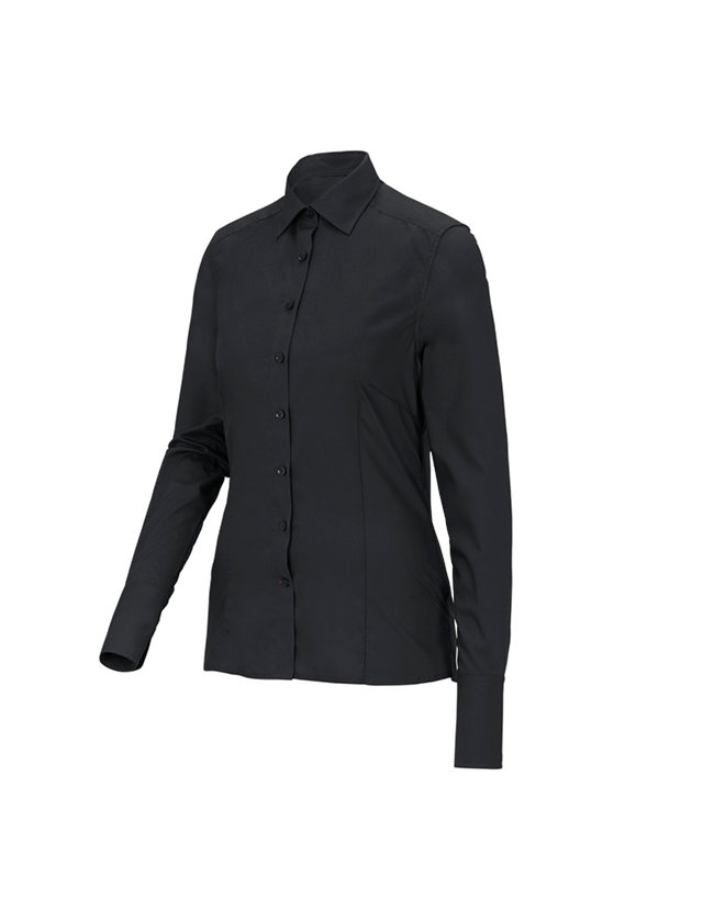 Topics: Business blouse e.s.comfort, long sleeved + black