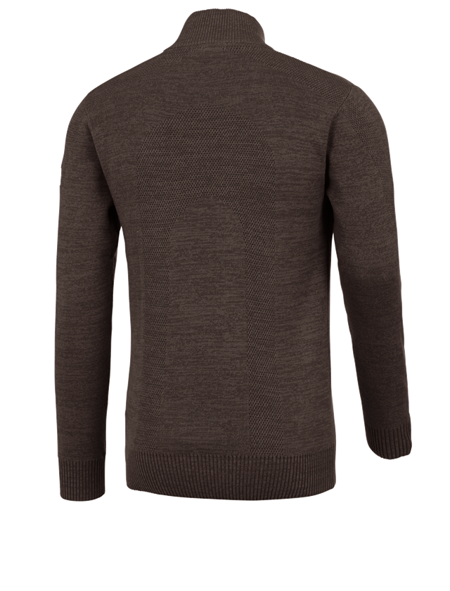 Shirts, Pullover & more: e.s. Knitted troyer + bark melange 1