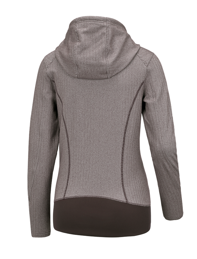 Shirts, Pullover & more: e.s. Functional hooded jacket herringbone, ladies' + chestnut 1