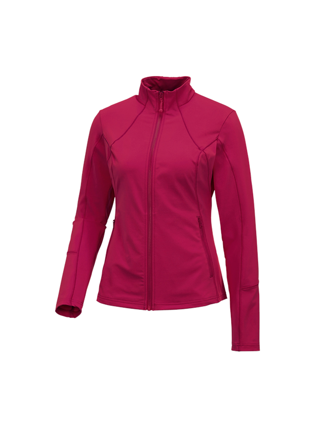 Work Jackets: e.s. Functional sweat jacket solid, ladies' + berry