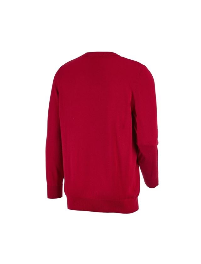Överdelar: e.s. stickad tröja, rundringad + röd 1
