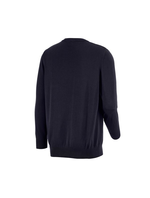 Gardening / Forestry / Farming: e.s. Knitted pullover, round neck + navy 1