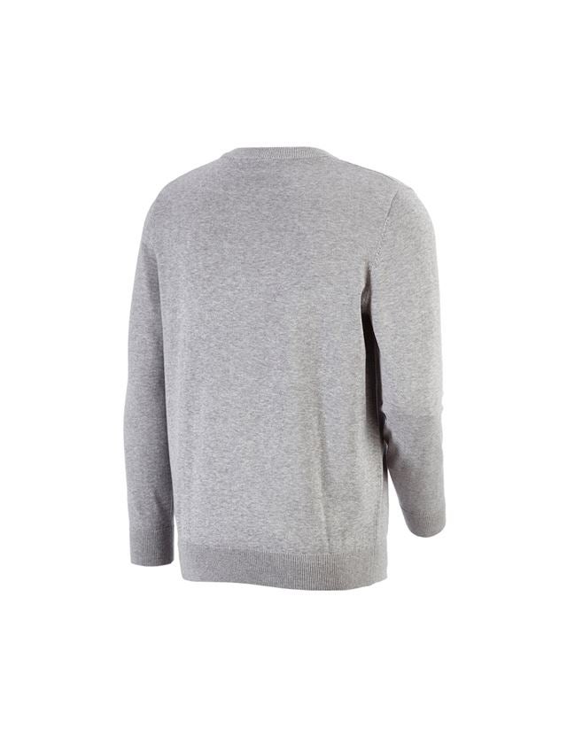 Topics: e.s. Knitted pullover, round neck + grey melange 2