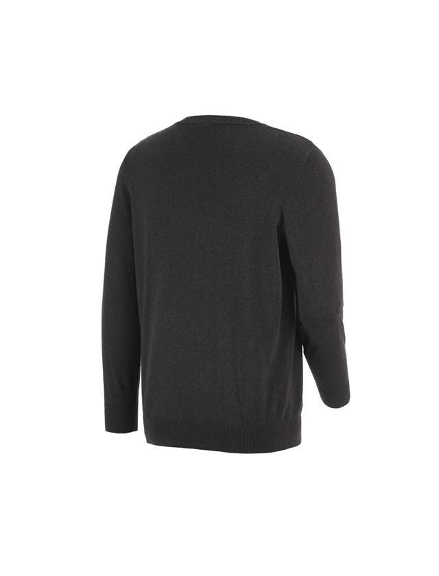 Plumbers / Installers: e.s. Knitted pullover, round neck + graphite melange 1