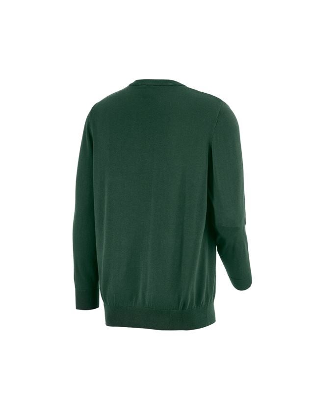 Plumbers / Installers: e.s. Knitted pullover, round neck + green 1