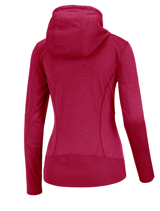 Topics: e.s. Functional hooded jacket stripe, ladies' + berry 1