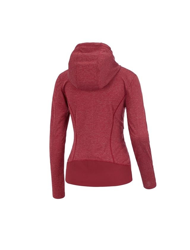 Topics: e.s. Functional hooded jacket stripe, ladies' + fiery red 1