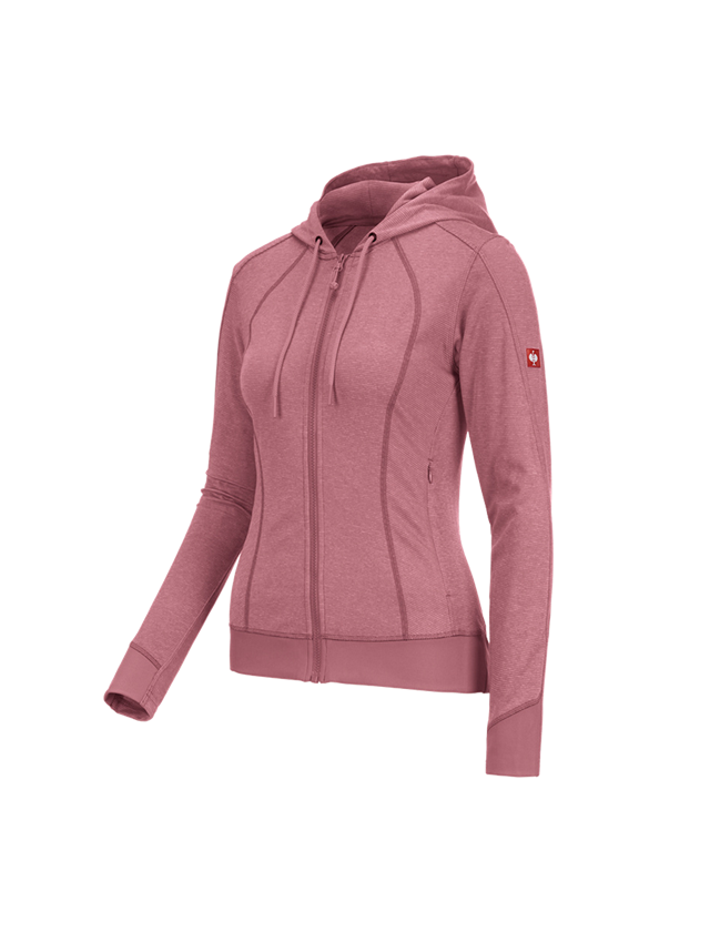 Gardening / Forestry / Farming: e.s. Functional hooded jacket stripe, ladies' + antiquepink