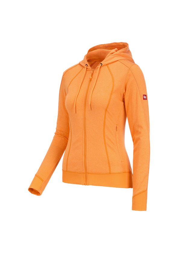 Gardening / Forestry / Farming: e.s. Functional hooded jacket stripe, ladies' + lightorange
