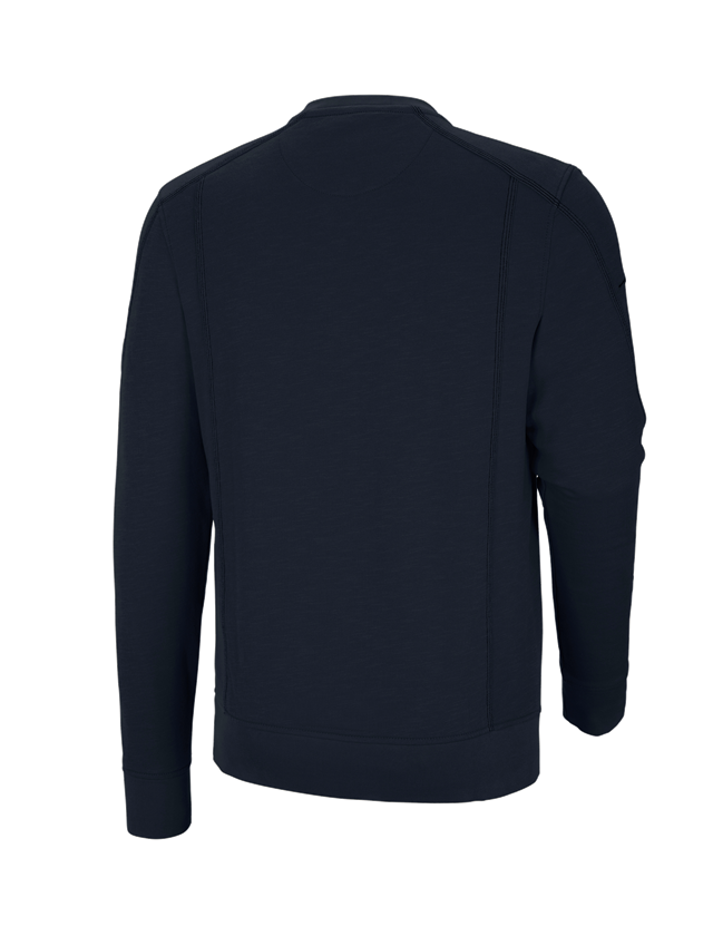 Överdelar: Sweatshirt cotton slub e.s.roughtough + nattblå 2