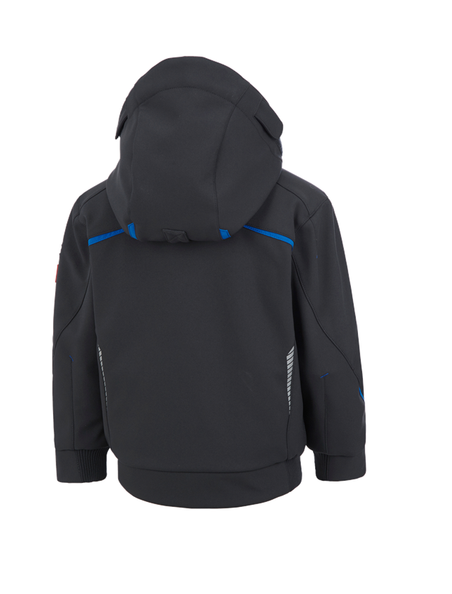 Jackets: Winter softshell jacket e.s.motion 2020,children's + graphite/gentian blue 1