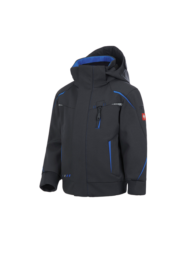 Jackets: Winter softshell jacket e.s.motion 2020,children's + graphite/gentian blue