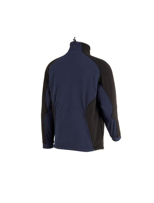 Work Jackets: Functional fleece jacket dryplexx® wind + navy/black 1