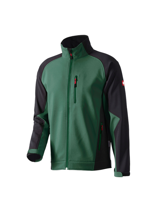 Work Jackets: Softshell Jacket dryplexx® softlight + green/black 2