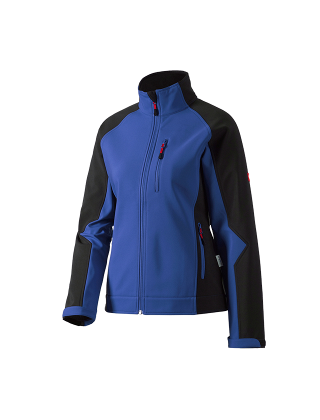 Work Jackets: Ladies' softshell jacket dryplexx® softlight + royal/black 2