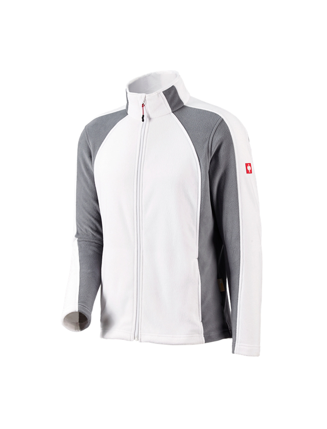 Cold: Microfleece jacket dryplexx® micro + white/grey