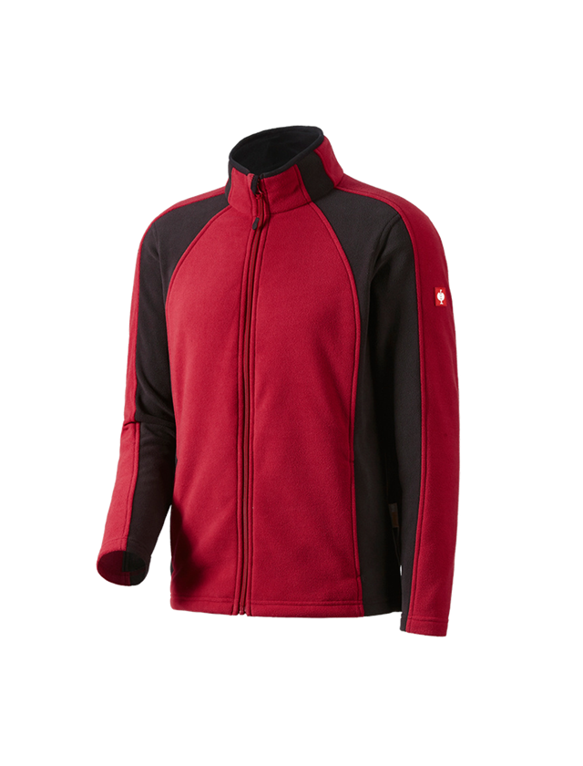 Cold: Microfleece jacket dryplexx® micro + red/black