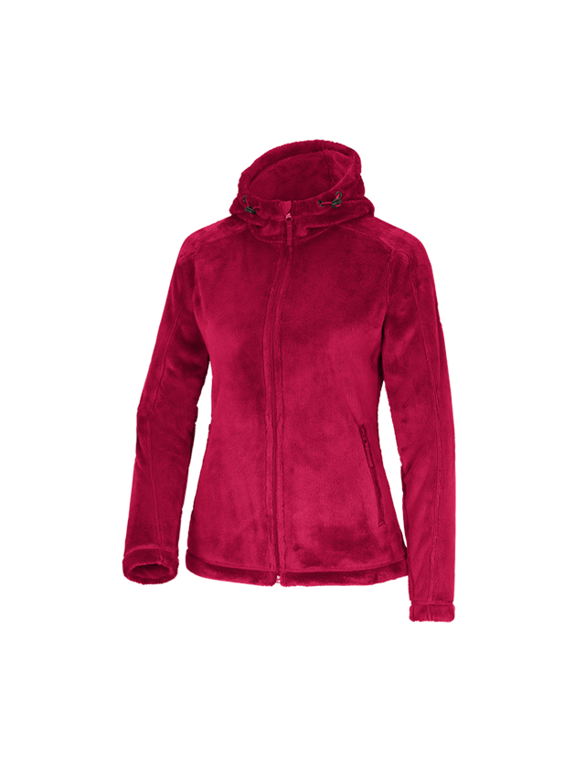 Cold: e.s. Zip jacket Highloft, ladies' + berry