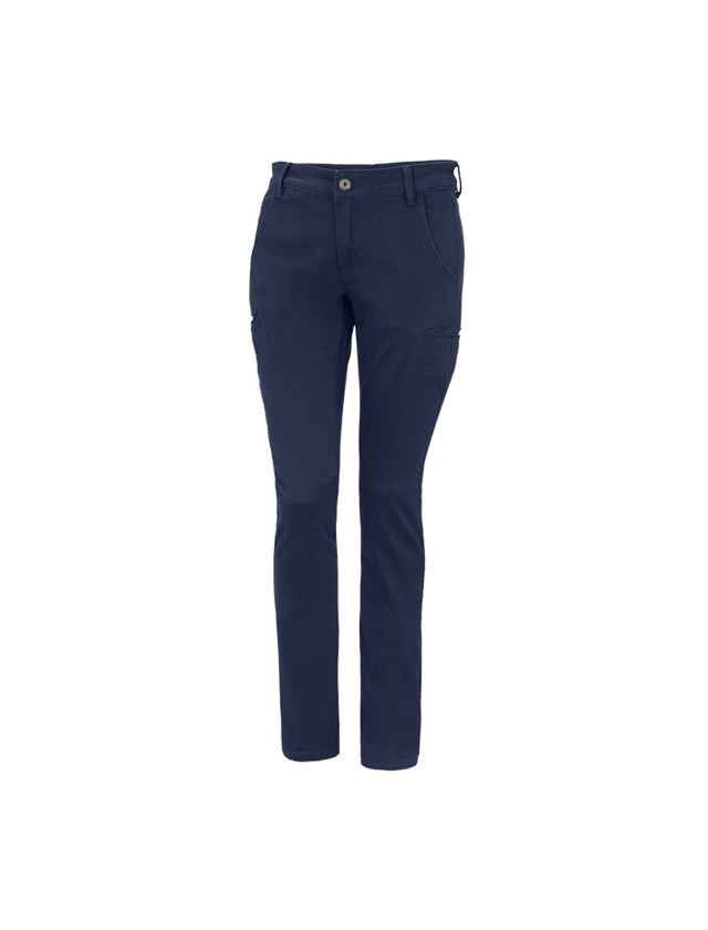 Work Trousers: e.s. Trousers  Chino, ladies' + navy