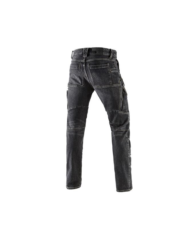 Arbetsbyxor: e.s. Cargo worker-jeans POWERdenim + blackwashed 3
