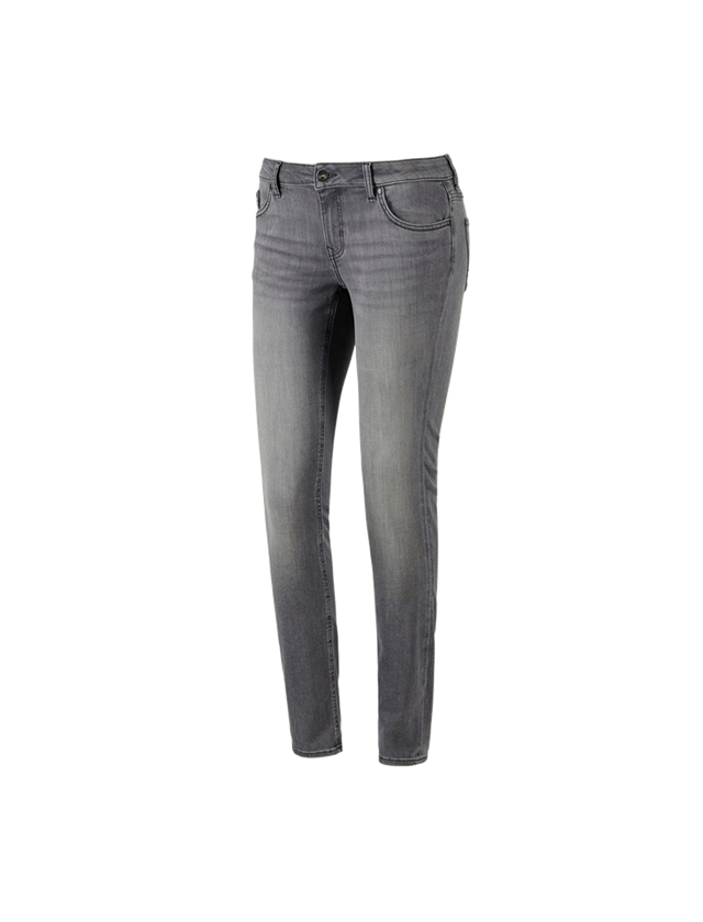 Arbetsbyxor: e.s. 5-fickors-stretch-jeans, dam + graphitewashed 2