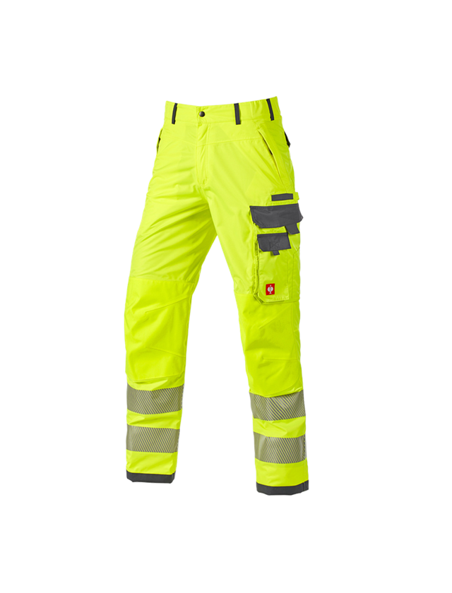 Work Trousers: High-vis functional trousers e.s.prestige + high-vis yellow/grey 1