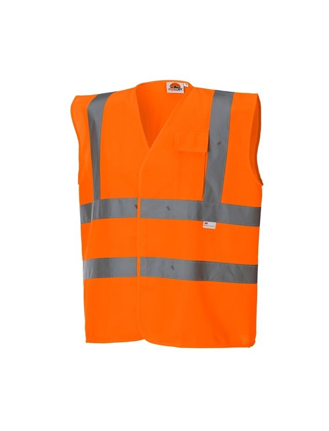 Work Body Warmer: STONEKIT High-vis bodywarmer with pocket + high-vis orange