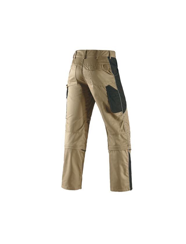 Joiners / Carpenters: Zip-Off trousers e.s.active + khaki/black 3