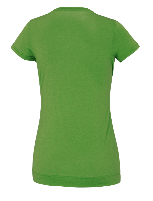 Överdelar: e.s. T-Shirt Merino light, dam + sjögrön 1