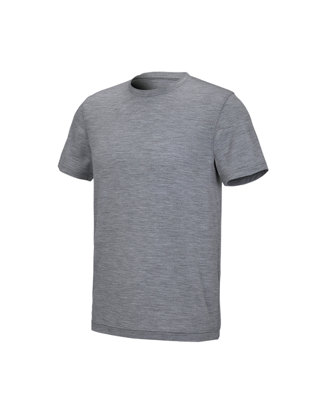 Topics: e.s. T-shirt Merino light + grey melange 2