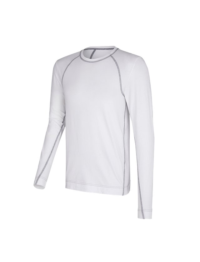 Kyla: e.s. cotton stretch långärmad tröja + vit 2