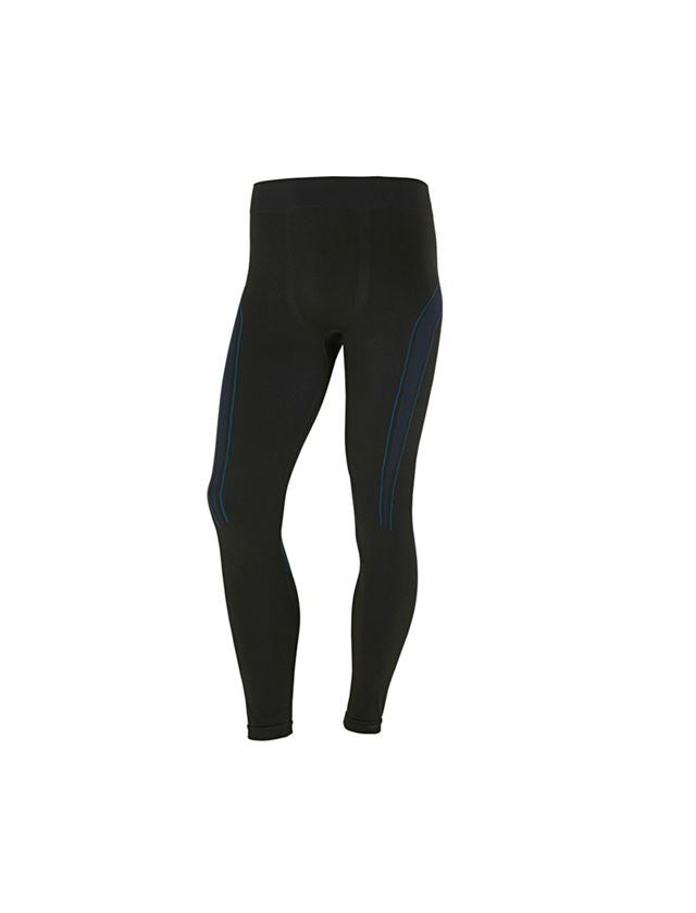 Cold: e.s. functional long-pants seamless-warm + black/gentianblue 1