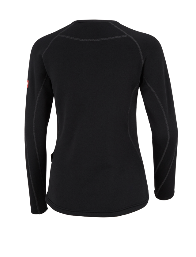 Termounderkläder: e.s. långärmad topp thermo stretch, x-warm, dam + svart 1