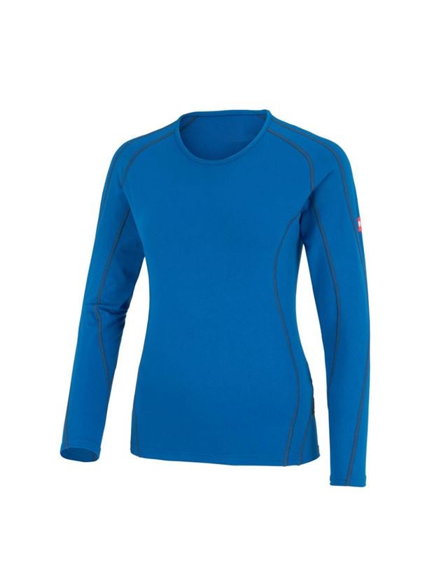 Thermal Underwear: e.s.func.-longsleeve clima-pro - warm, ladies' + gentian blue