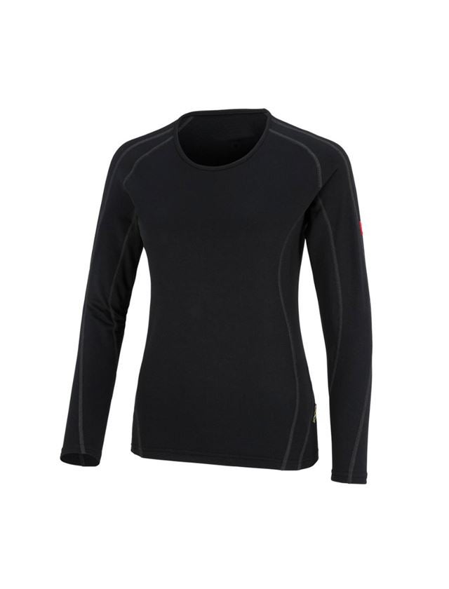 Termounderkläder: e.s. långärmad topp clima-pro - warm, dam + svart