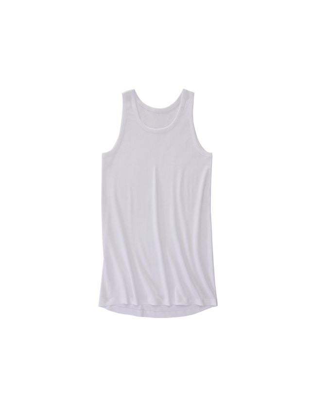 Topics: e.s. Vest coarse rib classic, extra long + white